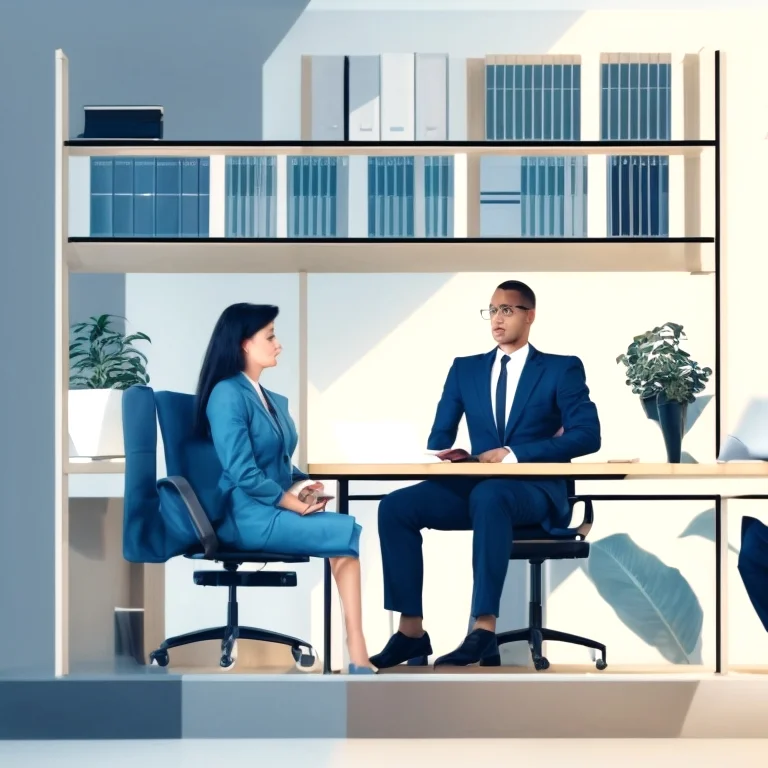 法律相談を受けるビジネスパーソン